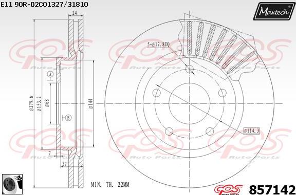 Maxtech 70180027 - Blīve, Bremžu suporta virzulītis autodraugiem.lv