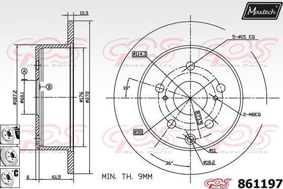 Maxtech 821353 - Bremžu diski autodraugiem.lv