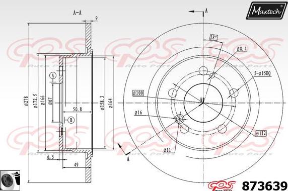 Maxtech 70180186 - Blīve, Bremžu suporta virzulītis autodraugiem.lv