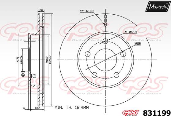 Maxtech 70180352 - Blīve, Bremžu suporta virzulītis autodraugiem.lv