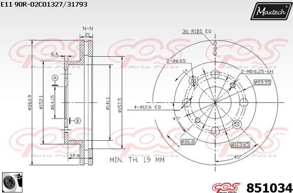 Maxtech 70180361 - Blīve, Bremžu suporta virzulītis autodraugiem.lv