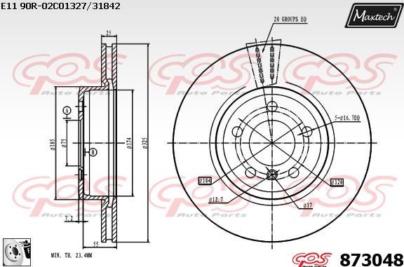 Maxtech 70180301 - Blīve, Bremžu suporta virzulītis autodraugiem.lv