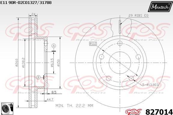 Maxtech 70180328 - Blīve, Bremžu suporta virzulītis autodraugiem.lv