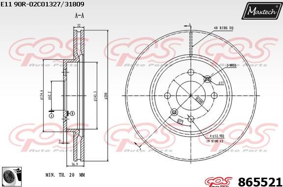 Maxtech 70180291 - Blīve, Bremžu suporta virzulītis autodraugiem.lv