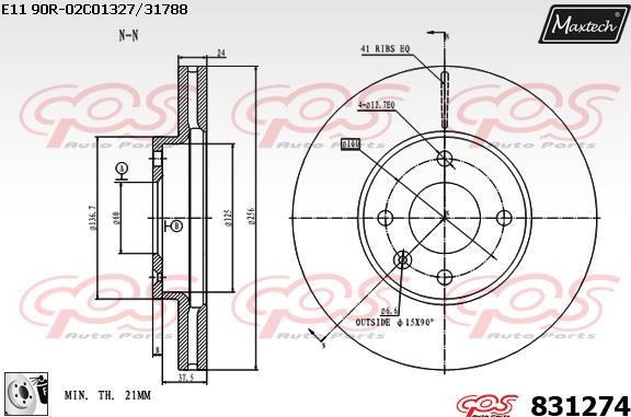 Maxtech 70180259 - Blīve, Bremžu suporta virzulītis autodraugiem.lv