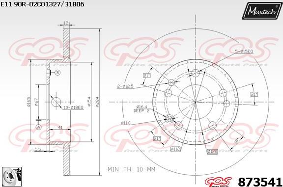 Maxtech 70180265 - Blīve, Bremžu suporta virzulītis autodraugiem.lv