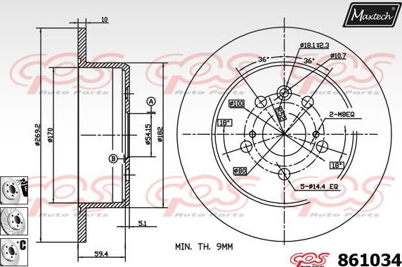 Maxtech 72930002 - Virzulis, Bremžu suports autodraugiem.lv