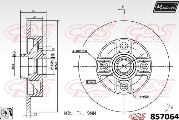 Maxtech 70180221 - Blīve, Bremžu suporta virzulītis autodraugiem.lv