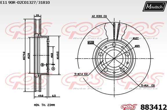 Maxtech 70200459 - Remkomplekts, Bremžu suports autodraugiem.lv