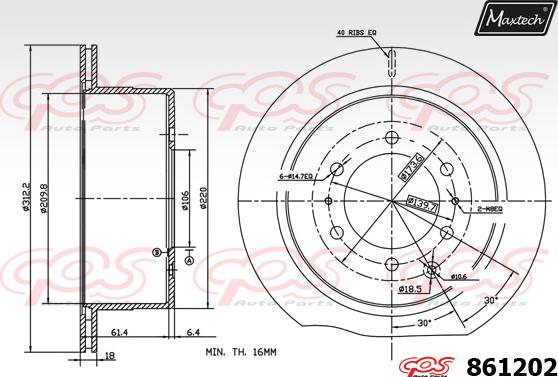 Maxtech 70200453 - Remkomplekts, Bremžu suports autodraugiem.lv