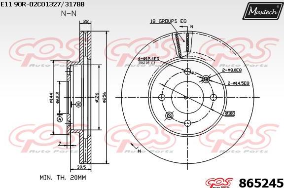 Maxtech 70200465 - Remkomplekts, Bremžu suports autodraugiem.lv