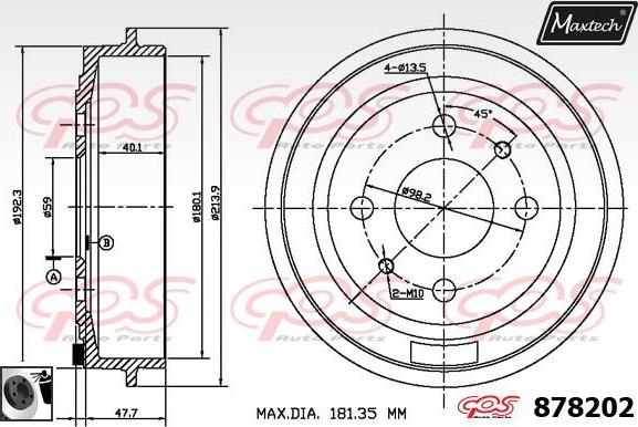 Maxtech 70200478 - Remkomplekts, Bremžu suports autodraugiem.lv