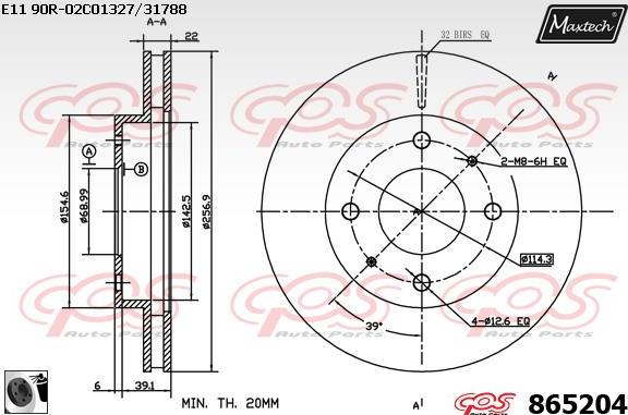 Maxtech 70200550 - Remkomplekts, Bremžu suports autodraugiem.lv