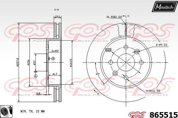 Maxtech 70200552 - Remkomplekts, Bremžu suports autodraugiem.lv