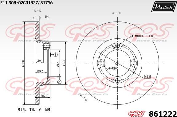 Maxtech 70200511 - Remkomplekts, Bremžu suports autodraugiem.lv