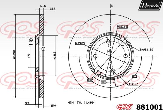 Maxtech 70200580 - Remkomplekts, Bremžu suports autodraugiem.lv