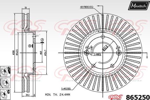 Maxtech 871058 - Bremžu diski autodraugiem.lv