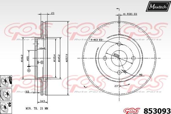 Maxtech 70200687 - Remkomplekts, Bremžu suports autodraugiem.lv