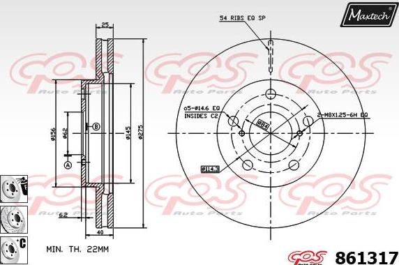 Maxtech 70200097 - Remkomplekts, Bremžu suports autodraugiem.lv