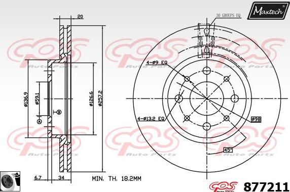 Maxtech 70200058 - Remkomplekts, Bremžu suports autodraugiem.lv