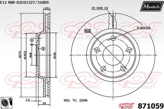 Maxtech 70200034 - Remkomplekts, Bremžu suports autodraugiem.lv