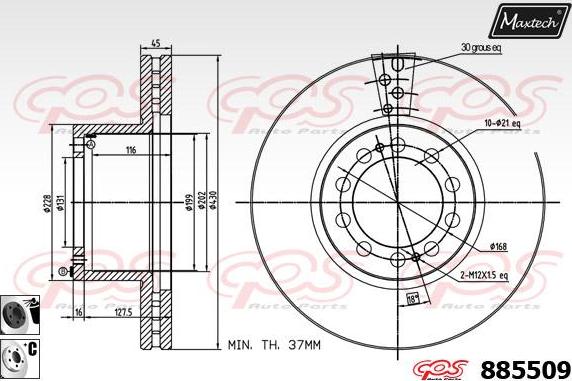 Maxtech 70200025 - Remkomplekts, Bremžu suports autodraugiem.lv