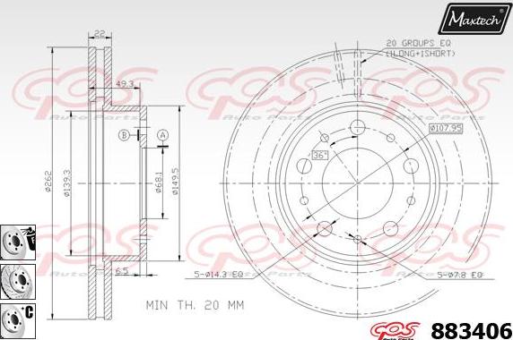 Maxtech 873097 - Bremžu diski autodraugiem.lv