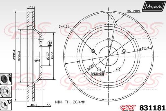 Maxtech 70200194 - Remkomplekts, Bremžu suports autodraugiem.lv