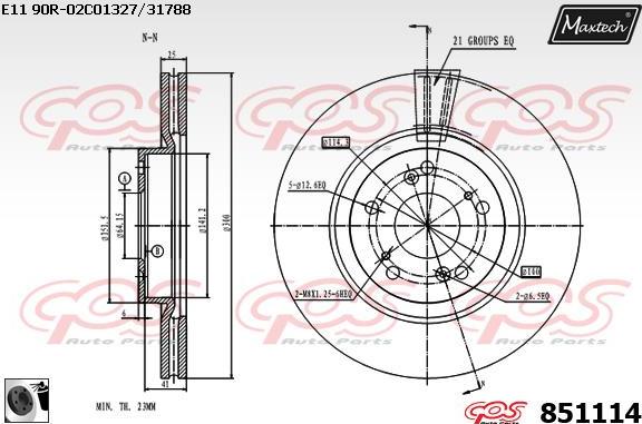 Maxtech 70200145 - Remkomplekts, Bremžu suports autodraugiem.lv