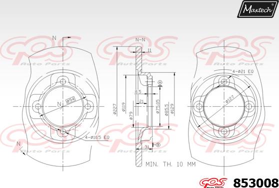 Maxtech 70200158 - Remkomplekts, Bremžu suports autodraugiem.lv