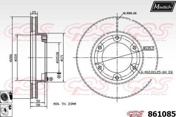 Maxtech 70200110 - Remkomplekts, Bremžu suports autodraugiem.lv