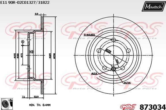 Maxtech 70200118 - Remkomplekts, Bremžu suports autodraugiem.lv