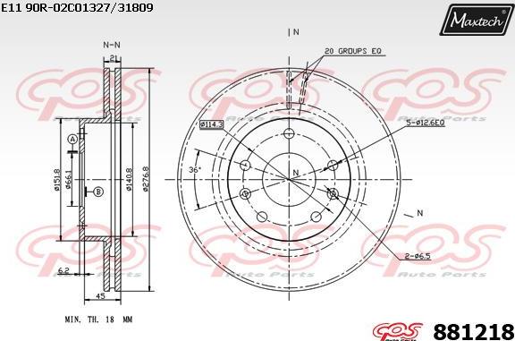 Maxtech 70200187 - Remkomplekts, Bremžu suports autodraugiem.lv