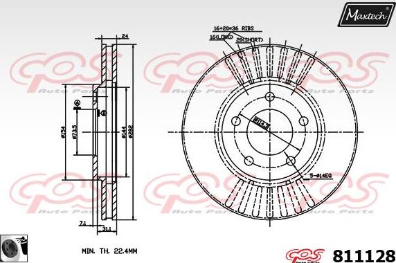 Maxtech 70200125 - Remkomplekts, Bremžu suports autodraugiem.lv