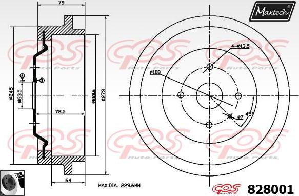 Maxtech 70200177 - Remkomplekts, Bremžu suports autodraugiem.lv