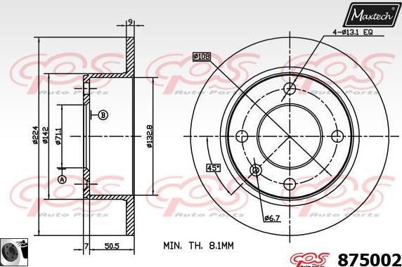 Maxtech 70200349 - Remkomplekts, Bremžu suports autodraugiem.lv