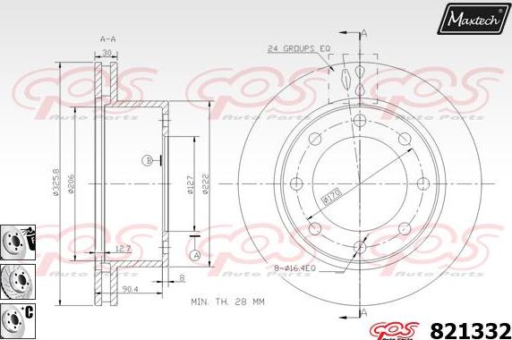 Maxtech 855053 - Bremžu diski autodraugiem.lv