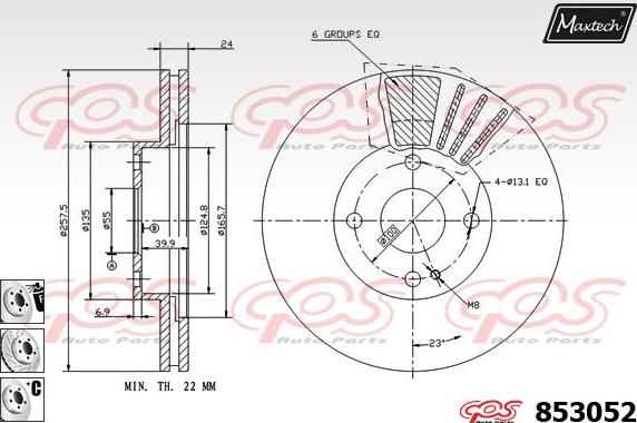 Maxtech 70200386 - Remkomplekts, Bremžu suports autodraugiem.lv