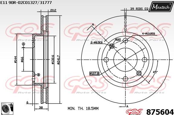 Maxtech 70200333 - Remkomplekts, Bremžu suports autodraugiem.lv