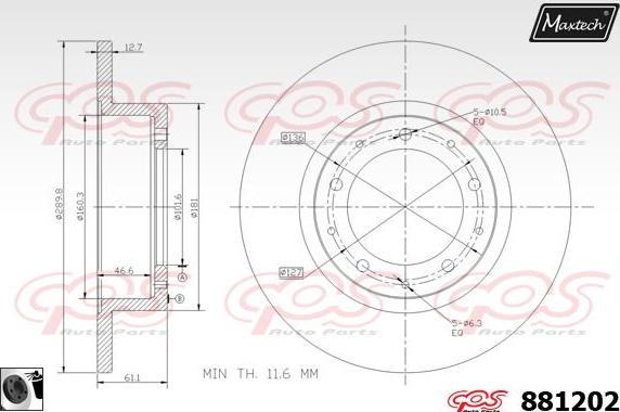 Maxtech 70200269 - Remkomplekts, Bremžu suports autodraugiem.lv