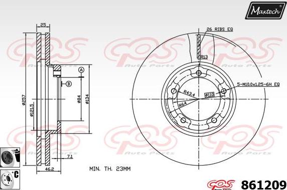 Maxtech 70200200 - Remkomplekts, Bremžu suports autodraugiem.lv