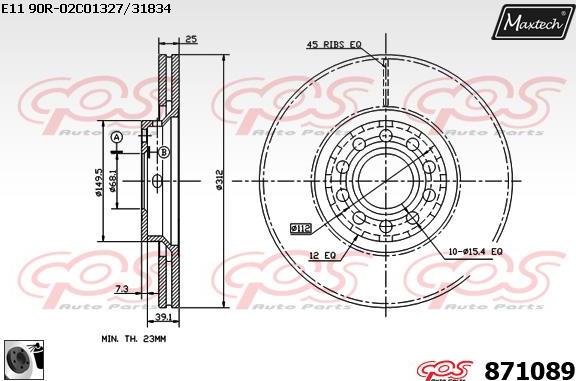 Maxtech 70200208 - Remkomplekts, Bremžu suports autodraugiem.lv