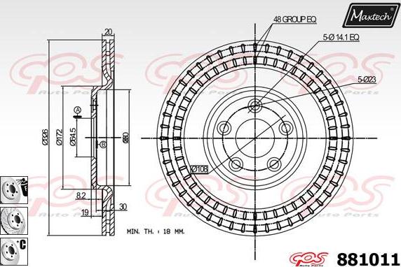 Maxtech 70200235 - Remkomplekts, Bremžu suports autodraugiem.lv