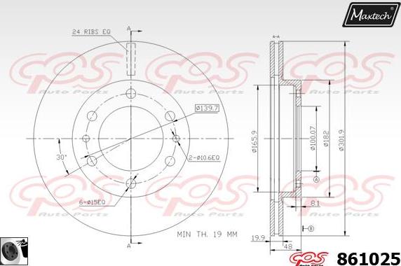 Maxtech 70200233 - Remkomplekts, Bremžu suports autodraugiem.lv