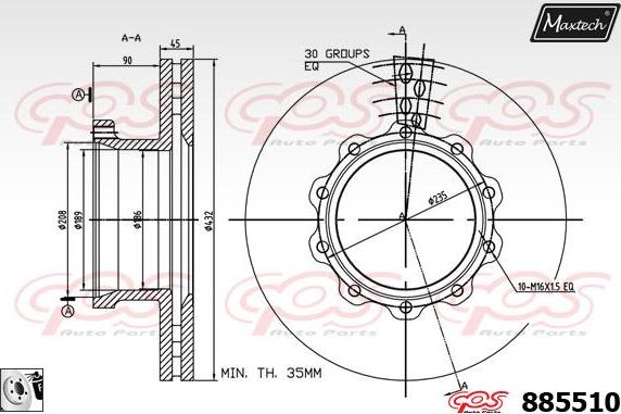 Maxtech 70200275 - Remkomplekts, Bremžu suports autodraugiem.lv