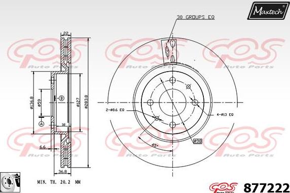 Maxtech 70200277 - Remkomplekts, Bremžu suports autodraugiem.lv