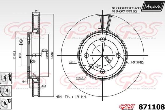 Maxtech 875648 - Bremžu diski autodraugiem.lv