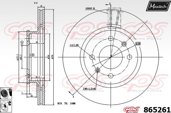 Maxtech 70203045 - Remkomplekts, Bremžu suports autodraugiem.lv