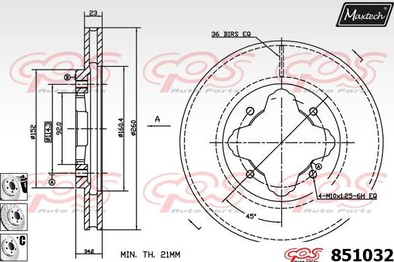 Maxtech 70203003 - Remkomplekts, Bremžu suports autodraugiem.lv