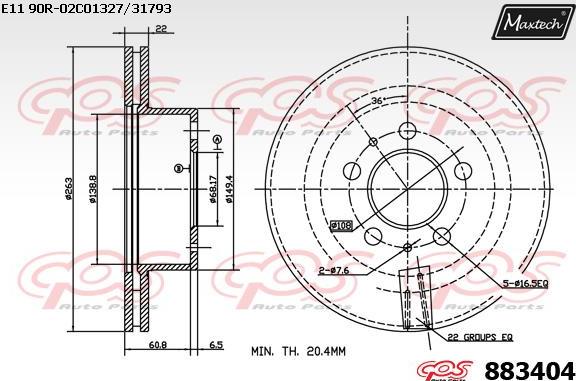 Maxtech 70203019 - Remkomplekts, Bremžu suports autodraugiem.lv